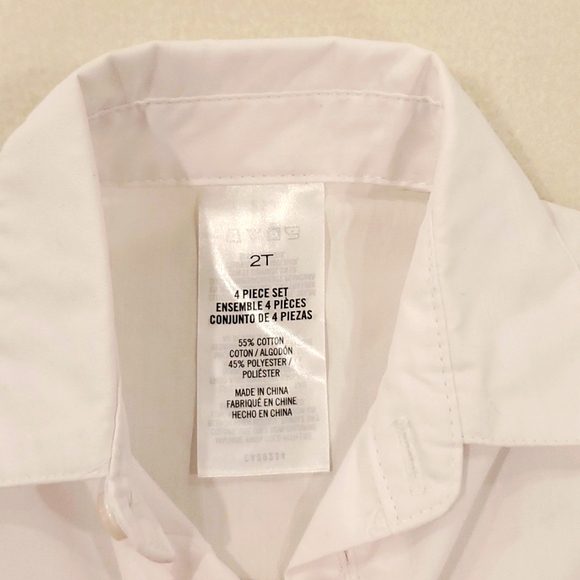 White Long Sleeve Button Down Shirt - Picture 3 of 4